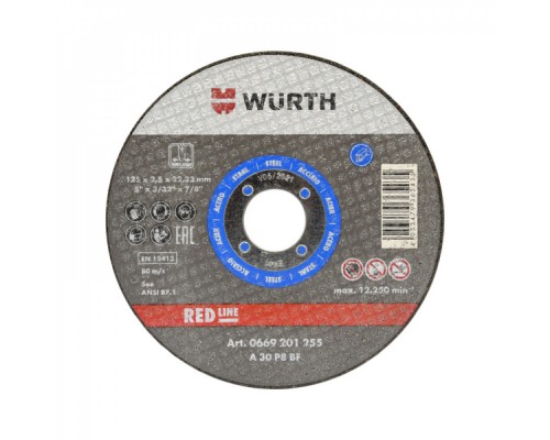 Круг отрезной d 115*2.5 мм RED LINE