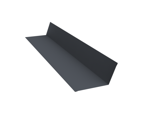Планка примыкания верхняя п/э Zn СТАНДАРТ ПЛЮС 0,50 RAL7024, 2м (Графитовый серый), страна производства РБ*