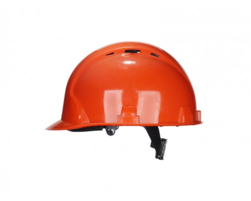 Каска защитная"Исток ПРО-1П" ОРАНЖЕВАЯ пластиковый амортизатор оголовье-реечный механизм