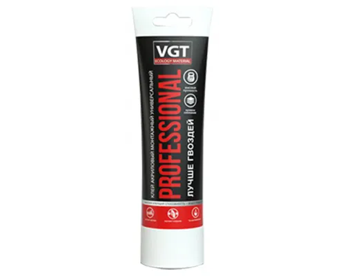 VGT PROFESSIONAL Клей акриловый монтажный универсальный белый 0,3кг