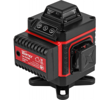 Нивелир лазерный WORTEX LL 0340 в чем. + аксессуары 4х360°, до 25 м, +/- 0.3 мм/м, зеленый (резьба 1/4")