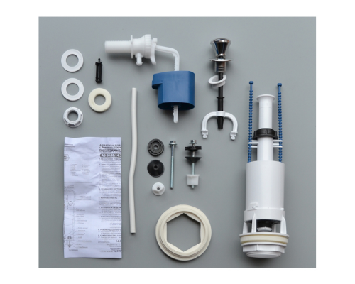 Арматура для бачка сливная/наливная боковое подключение шток хром 1/реж универсал Уклад А 110.56.14.3