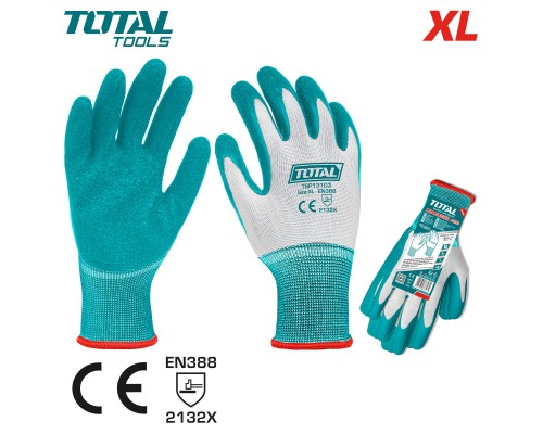 Перчатки латексные с манжетой XL TOTAL TSP13103