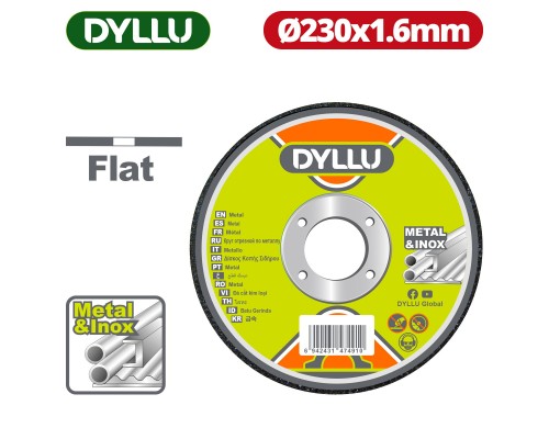Круг отрезной 230x1,6х22,2 мм по металлу DYLLU DTAC1394