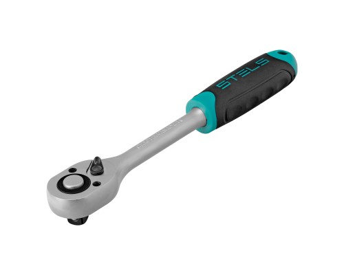 Ключ-трещотка 1/2", CrV, 72 зуба, с быстрым сбросом, матовый хром Stels