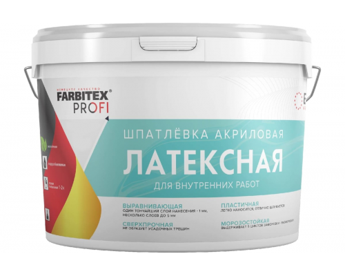 Шпатлевка акриловая латексная FARBITEX PROFI 3кг