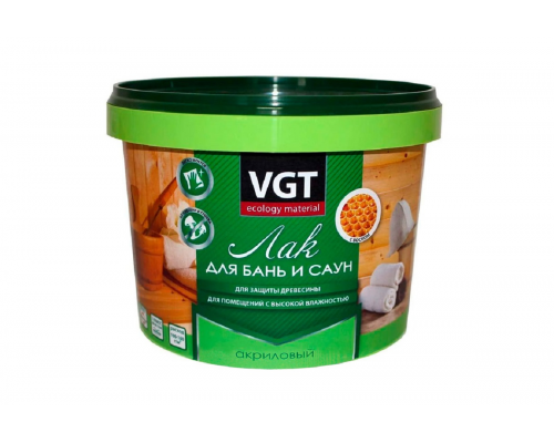 Лак по дереву акриловый для бань и саун VGT 2,2кг