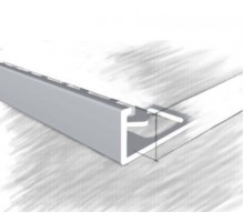 228-01М Перфорирированый  L-образный профиль для отделки краев плитки 10мм  серебро