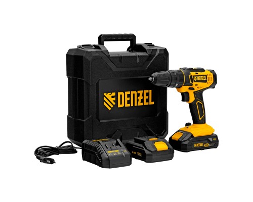 Дрель-шуруповерт аккумуляторная ударная CID-18-02BM, Li-Ion, 18 В, 2 акк. Denzel
