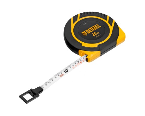 Рулетка геодезическая 20 м х 15 мм, закрытый корпус, фиберглассовая лента Denzel (31290)