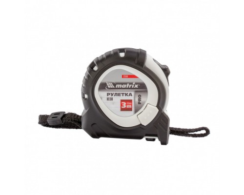 Рулетка Neon, 3 м x 16 мм, обрезиненный корпус, 3 фиксации, Pro Matrix