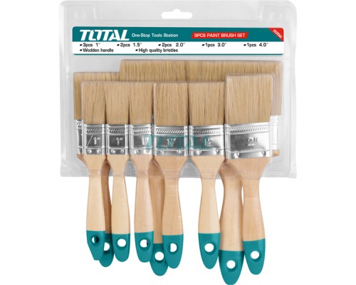 Набор кистей TOTAL THT8414091 (9 шт)