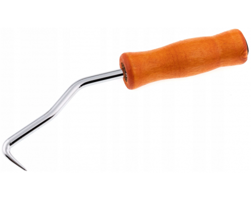 Крюк для вязки арматуры, 210 мм, деревянная рукоятка Сибртех