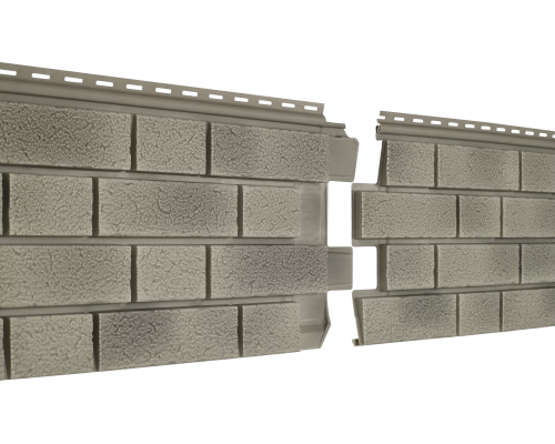 Стон-Хаус S-Lock Виниловый сайдинг двойной замок Клинкер Балтик Холодный Цемент 0,292*1,95м