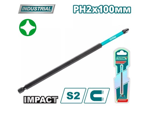 Бита ударная PH2 100 мм TOTAL TACIM71PH2100