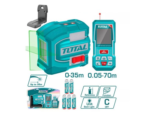 Набор из уровня лазерного и дальномера TOTAL TOSLL0401