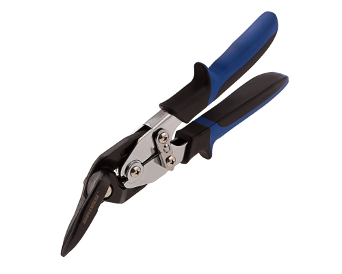 Ножницы по металлу "Piranha", 255 мм, прямой усиленный рез (Bulldog), сталь СrMo, двухкомпонентная рукоятка-ки Gross