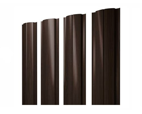 Штакетник металлический STANDART ПОЛУКРУГЛЫЙ SLIM, толщина металла 0,5 мм GRAND LINE