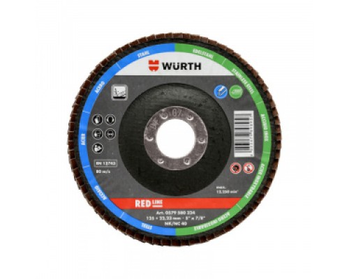 Лепестковый шлифкруг d 125 P80, нерж. сталь Red line (0579580328)