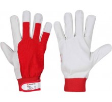 Защитные перчатки с кожаными вставками "Protect" р-р 8