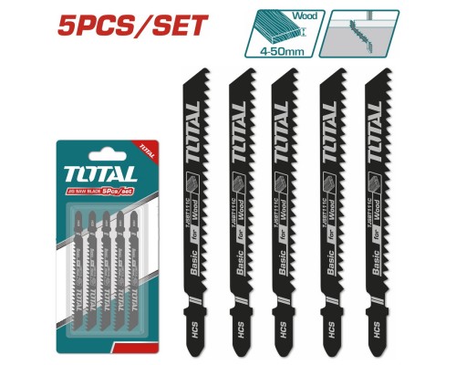 Пилка для лобзика по дереву TOTAL TJSBT111C (5 шт)
