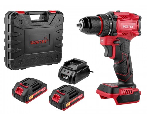 Аккум. дрель-шуруповерт WORTEX LX BD 1815-1 Li ALL1 XLT 18В, 45 Нм, 2*1.5 Ач, патрон 10 мм, бесщёт. (18 В, БЕСЩЁТ.ДВИГ., с 2x1.5 Ач акб)