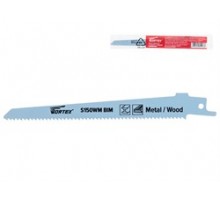 Пилка сабельная по дереву с гвоздями S150WМ (1 шт.) WORTEX быстрорежущая сталь, 150 мм длина