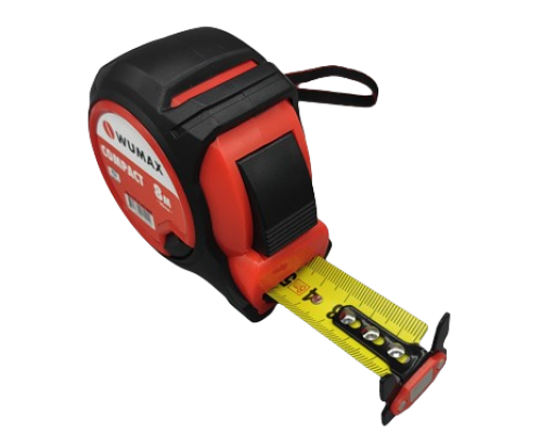 Рулетка измерительная, 5м*25мм, магнитная, 2 класс, COMPACT, WUMAX