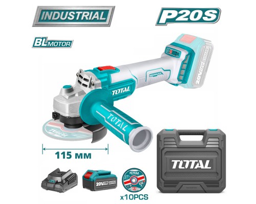 Углошлифмашина аккумуляторная TOTAL TAGLI2011587