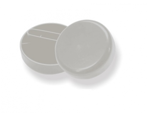 Мини-кельма пластиковая STMDECOR, круглая, белая, 100мм (RSL08D)