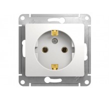 Розетка 1-м СП Glossa 16А IP20 с заземл. механизм бел. SE GSL000143 