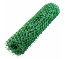 Решетка заборная в рулоне, 1.3 х 20 м, ячейка 70 х 55 мм, пластиковая, зеленая, Россия