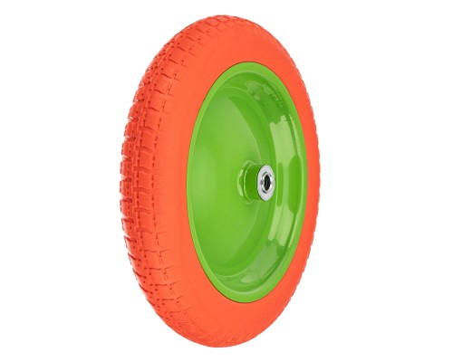 Колесо полиуретановое 3.00-8, длина оси 90 мм, подшипник 16 мм Сибртех