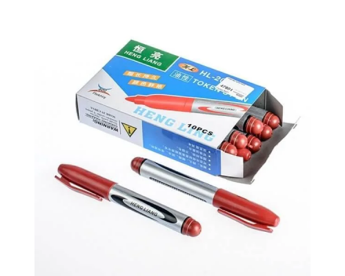 Маркер перманентный красный HENG LIANG Китай