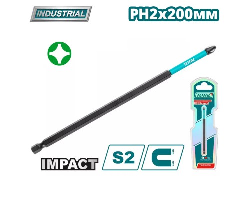 Бита ударная PH2 200 мм TOTAL TACIM71PH2200