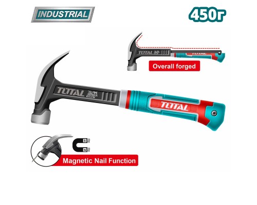 Молоток-гвоздодер 0,45 кг TOTAL THCH61016L