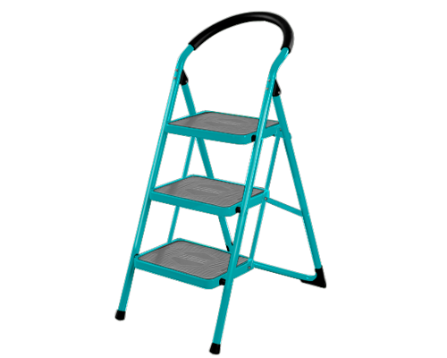 Стремянка стальная с 3-мя широкими ступенями TOTAL THLAD09031