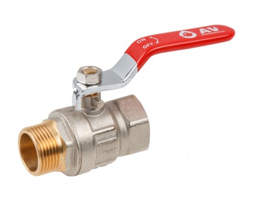 Кран шаровый 3/4" нар.-вн. бабочка PN40, AVE093034 AV Engineering