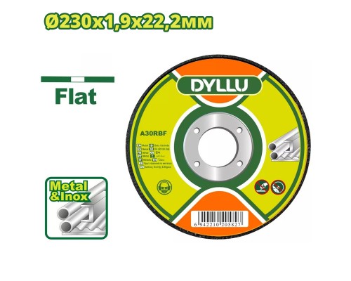 Круг отрезной 230x1,9х22,2 мм по металлу DYLLU DTAC1391