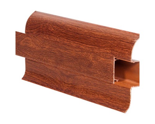 IDEAL К-55 Плинтус «Комфорт» с центральным кабель-каналом для монтажа и проводов 292 Орех миланский 2,2м