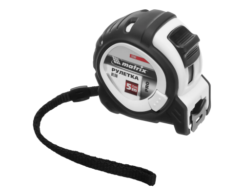 Рулетка Neon, 5 м x 25 мм, обрезиненный корпус, 3 фиксации, Pro Matrix