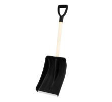 Лопата для уборки снега полипропиленовая, 275х365х870 мм, деревянный черенок, Sparta
