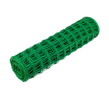 Решетка заборная в рулоне, 1 х 20 м, ячейка 83 х 83 мм, пластиковая, зеленая