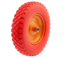 Колесо полиуретановое 4.80/4.00-8, длина оси 90 мм, подшипник 20 мм Palisad