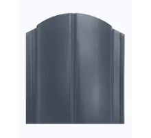 Штакетник Европланка RAL 7024 двухсторонний глянец 0,4*110*1200м полукруглый рез