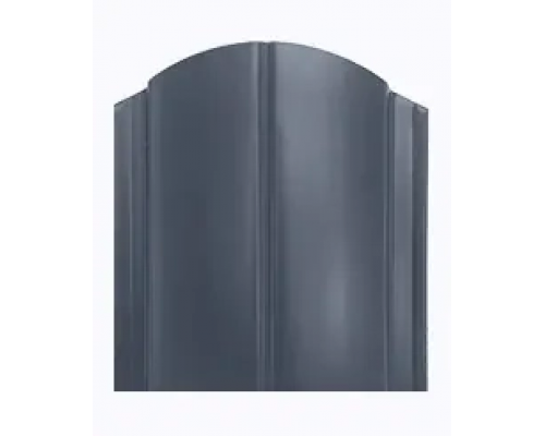 Штакетник Европланка RAL 7024 двухсторонний глянец 0,4*110*1200м полукруглый рез