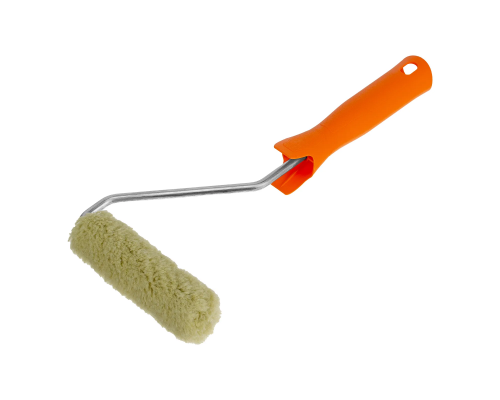 Мини-валик в сборе "Фасадные работы", 110 мм, ворс 12 мм, D 16 мм, D ручки 6 мм, полиакрил, полиэстер Сибртех