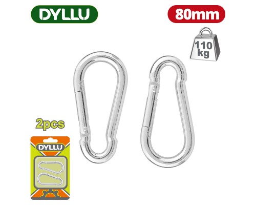 Карабины 80 мм DYLLU DTQL2K04 (2 шт)