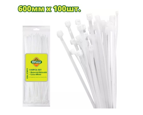 Хомут-стяжка кабельный 600 мм DYLLU DTTE360090 (100 шт)