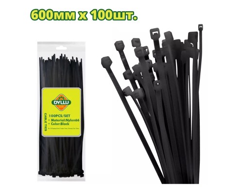 Хомут-стяжка кабельный 600 мм DYLLU DTTEB560090 (100 шт)